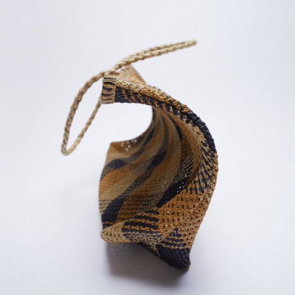 ZARA PLAID WOVEN TOTE BAG - Picture 3 of 10